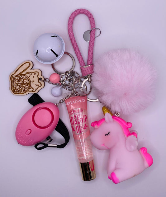 Unicorn Squeaker Keychain Set