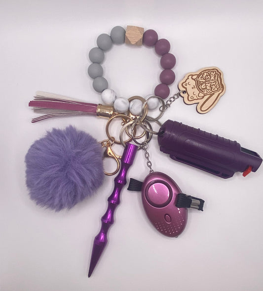 Silicone Beaded Keychain Sets