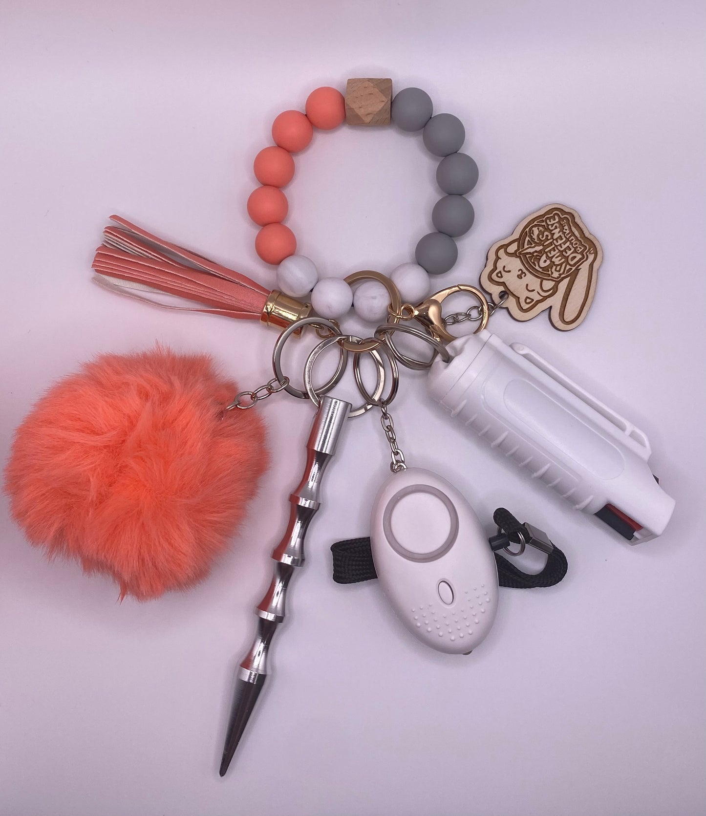 Silicone Beaded Keychain Sets
