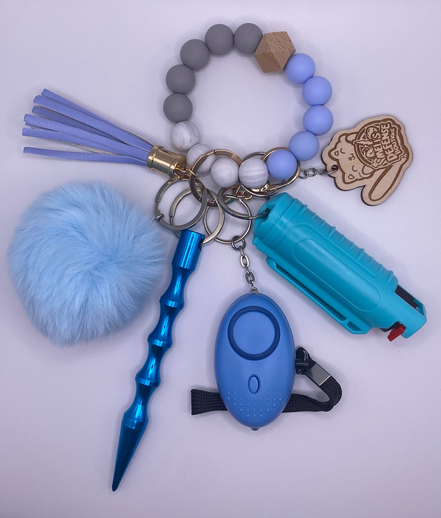 Silicone Beaded Keychain Sets