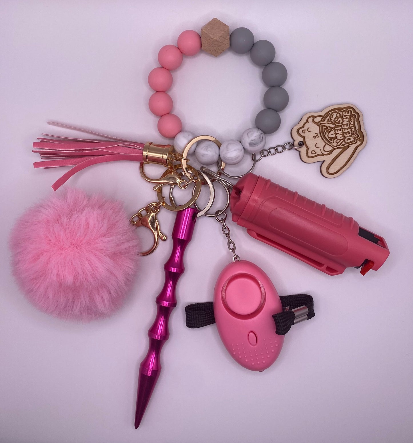 Silicone Beaded Keychain Sets
